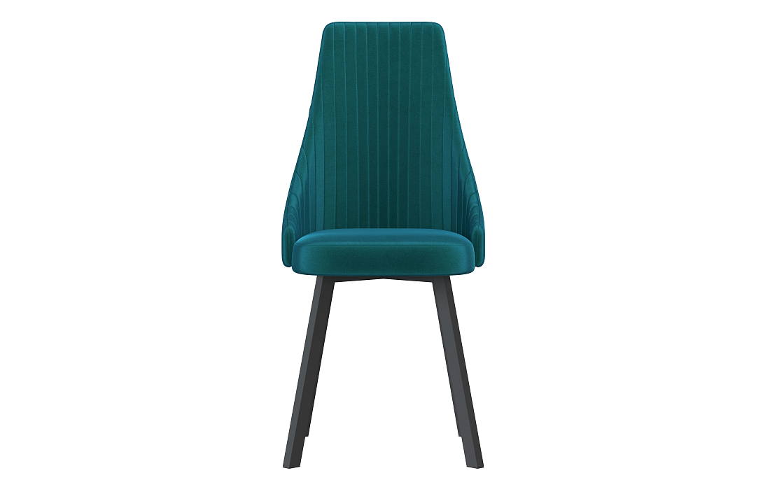 Стул Лион велюр конфетти изумруд/Цвет металл черный